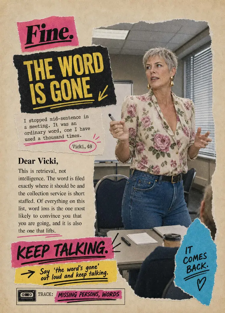 Fine. card 1, The Word Is Gone