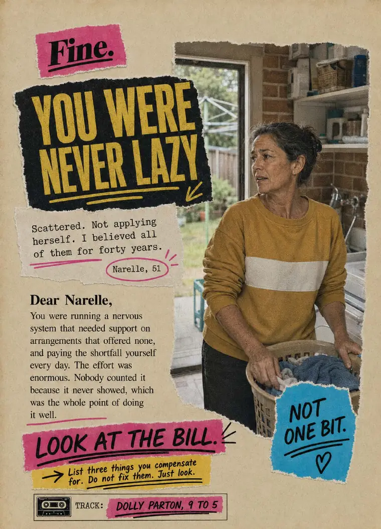 Fine. card 2, You Were Never Lazy