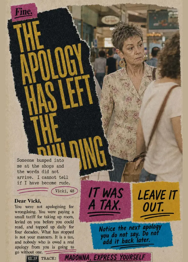 Fine. card 43, The Apology Has Left The Building
